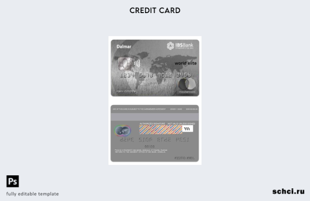цифровая загрузка Сомали IBS Bank Dalmar шаблон мировой элитной карты Mastercard